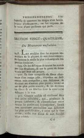 Section Vingt-Quatrième. Du Mouvement musculaire