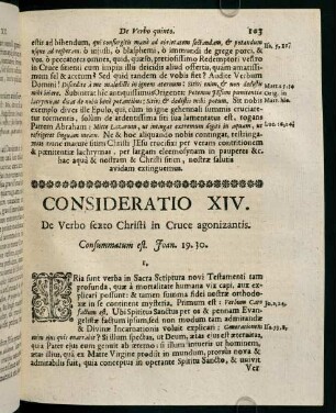 103-108, CONSIDERATIO XIV. De Verbo sexto Christi in Cruce agonizantis.
