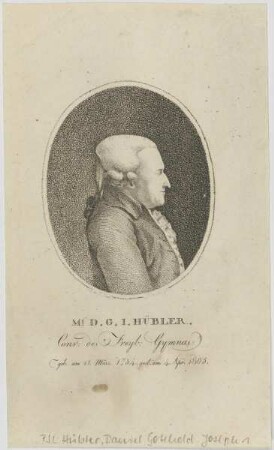 Bildnis des Augustus Nathanael Hubner