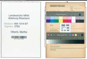 Entnazifizierung Martha Olbertz , geb. 00.00.0000 ()