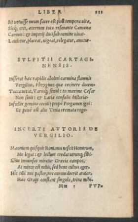 Incerti Autoris De Vergilio.