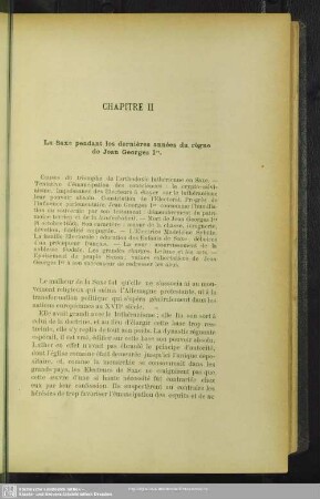 Chapitre II, La Saxe pendant les dernieres annees du regne de Jean Georges Ier