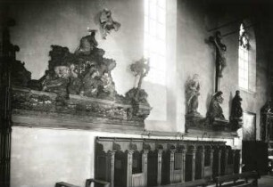 Schweidnitz, Pfarrkirche : Schweidnitz (Swidnica/Polen). Katholische Pfarrkirche St. Stanislaus und Wenzel. Ölbergszene "Christus im Garten Gethsemane" und Kreuzigungsgruppe