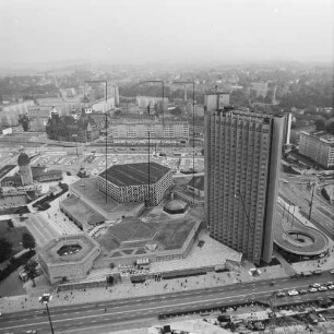 Interhotel "Kongreß" und Stadthalle in Chemnitz : Blickrichtung Südwesten