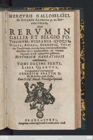 16,4: ... a nundinis Francofordiensibus 1627. autumnalibus, ad vernales usq[ue] anni 1628. ...