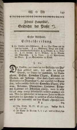 Zehntes Hauptstück. Geschichte der Perser