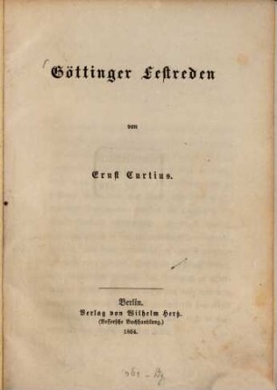 Göttinger Festreden