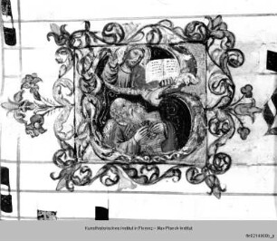 Antiphonar A : Historisierte Initiale B: Gottvater und König David