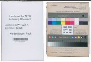 Entnazifizierung Paul Niederwipper , geb. 04.08.1897 (Bahnbeamter)