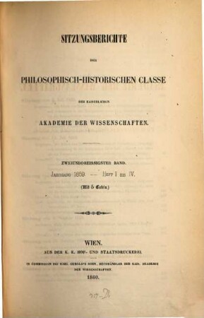 Sitzungsberichte. 32. 1859