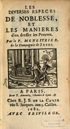 Les diverses especes de noblesse
