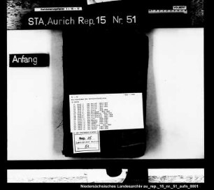 Die Kautionen der Amtsunterbedienten, Amt Aurich