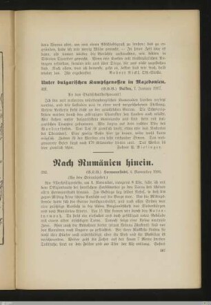 Nach Rumänien hinein