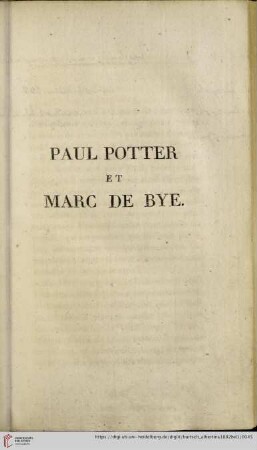 Paul Potter et Marc de Bye