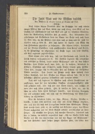 Die Insel Nias und die Mission daselbst