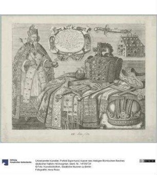 Porträt Sigismund, Kaiser des Heiligen Römischen Reiches deutscher Nation mit Insignien