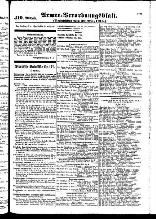 410.Ausgabe. Samstag, 20. März 1915