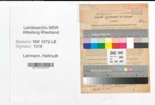 Entnazifizierung Hellmuth Lahmann , geb. 23.11.1904 (Beamter)