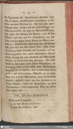 XIII. Zu den Fuhrleuten