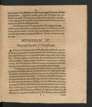 Membrum IV. ... s. Divisivum.