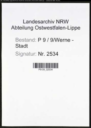 Heiratsregister Standesamt Werne
