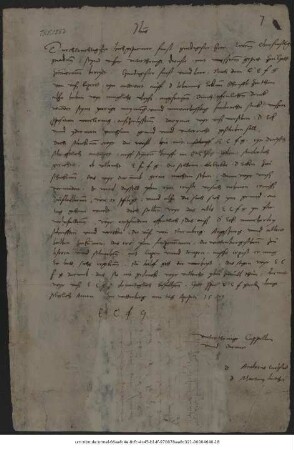 Brief von Martin Luther und Andreas Karlstadt an Kurfürst Friedrich III. von Sachsen
