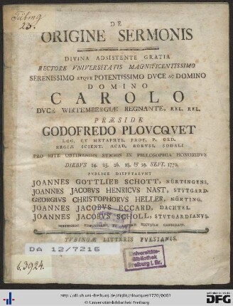 De Origine Sermonis