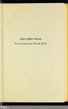 Das Leben Zolas