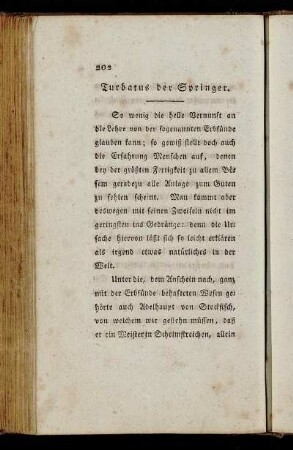 Turbatus der Springer.