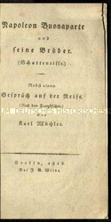Schrift gegen Napoleon