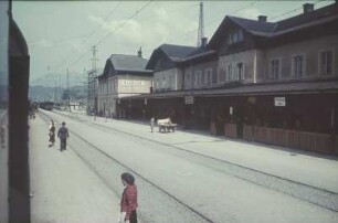 Empfangsgebäude : Reisefotos Österreich. Bludenz. Bahnhof, Empfangsgebäude. Gleisseite