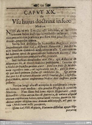 Caput XX. De Usu hujus doctrinae in foro Medico