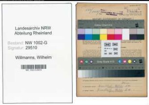 Entnazifizierung Wilhelm Willmanns, geb. 09.04.1888 (Haendler)
