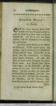 Fünfter Brief an Curio