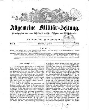 Allgemeine Militär-Zeitung. 48. 1873