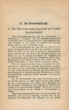 15. Das Vormundschaftsrecht