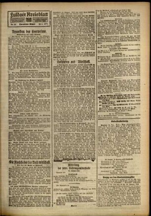 Zweite Ausgabe vom Samstag, den 25. Januar 1919.