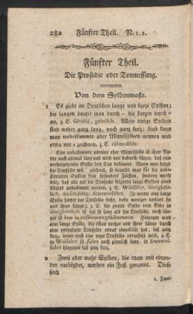 Fünfter Theil. Die Prosodie oder Tonmessung