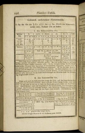 3. Gebrauch vorstehender Tafeln.
