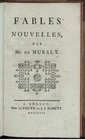 Fables Nouvelles