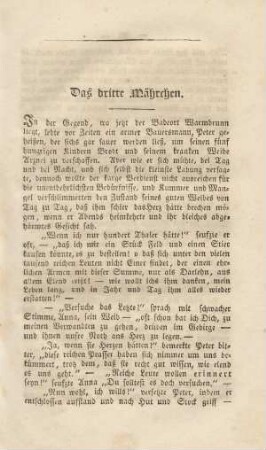 Das dritte Mährchen