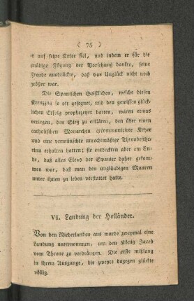 VI. Landung der Holländer.