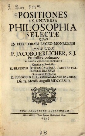 Positiones Ex Universa Philosophia Selectae