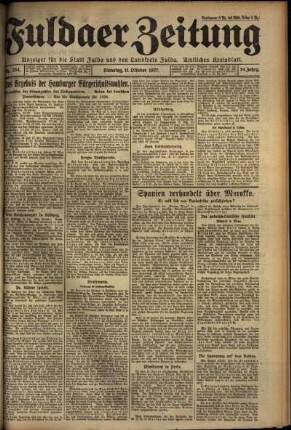 Ausgabe vom Dienstag, den 11. Oktober 1927.