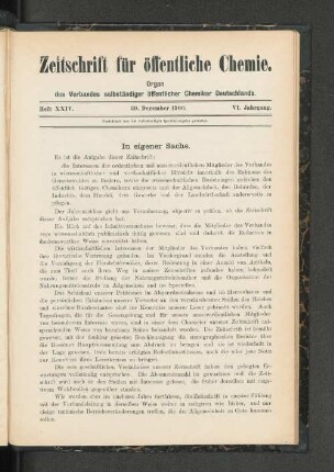 Heft XXIV. 30. Dezember 1900.