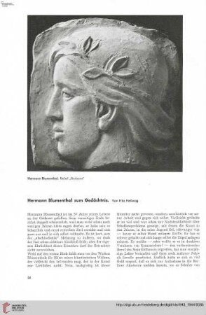 59: Hermann Blumenthal zum Gedächtnis