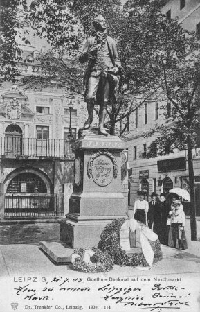 Leipzig: Goethe-Denkmal auf dem Naschmarkt
