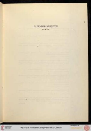 Elfenbeinarbeiten (Nr. 206-225)