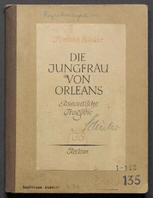 Schiller, Friedrich: Die Jungfrau von Orléans