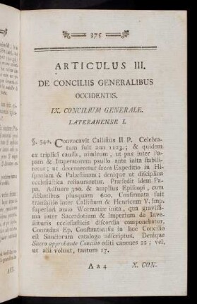 375-379, IX. - XI. Concilium (§ 540 - 542)